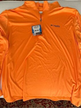 Columbia Men's Bright Orange Quarter-Zip Performance Pullover